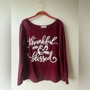 Amazon Women's Burgundy Long Sleeve Top
